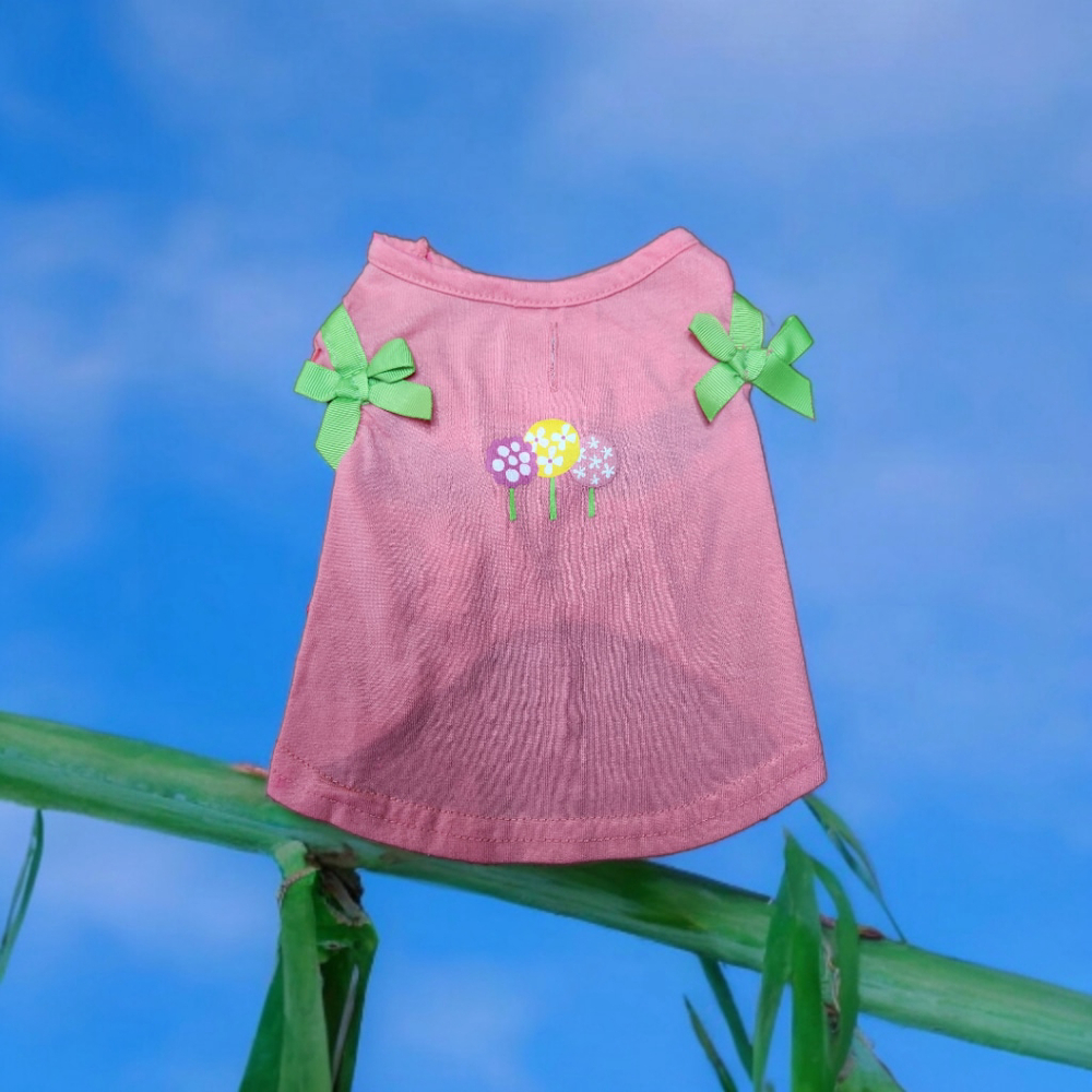 Female Dog Shirt XS Peach Green